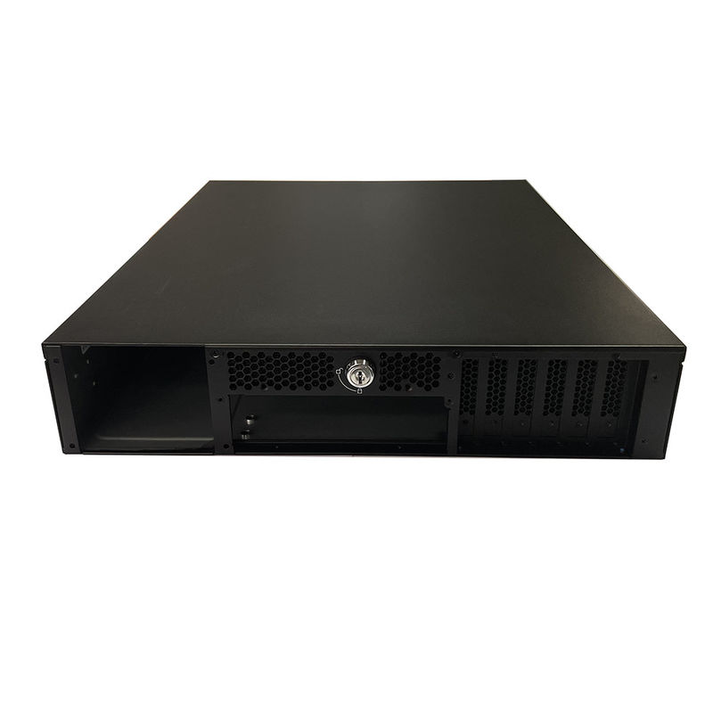 Server ve depolama için kilitli benzersiz tasarım 2u Kontrol Endüstriyel Rackmount Şasi