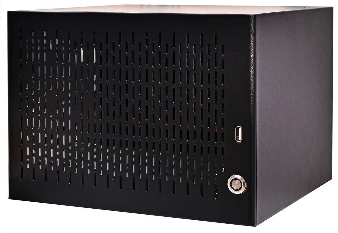 6 Bay Ev NAS Depolama Sunucusu Şasi Siyah Alüminyum Alaşımlı Panel Kapalı